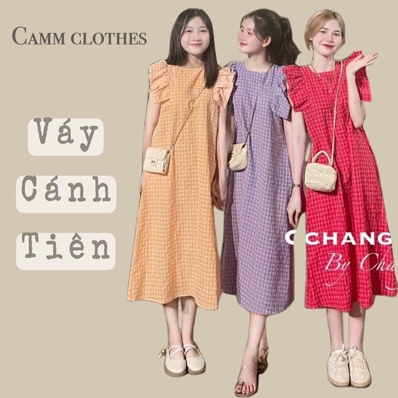 Váy Cánh Tiên Kẻ Dáng Basic Dễ Mặc (kèm ảnh thật)