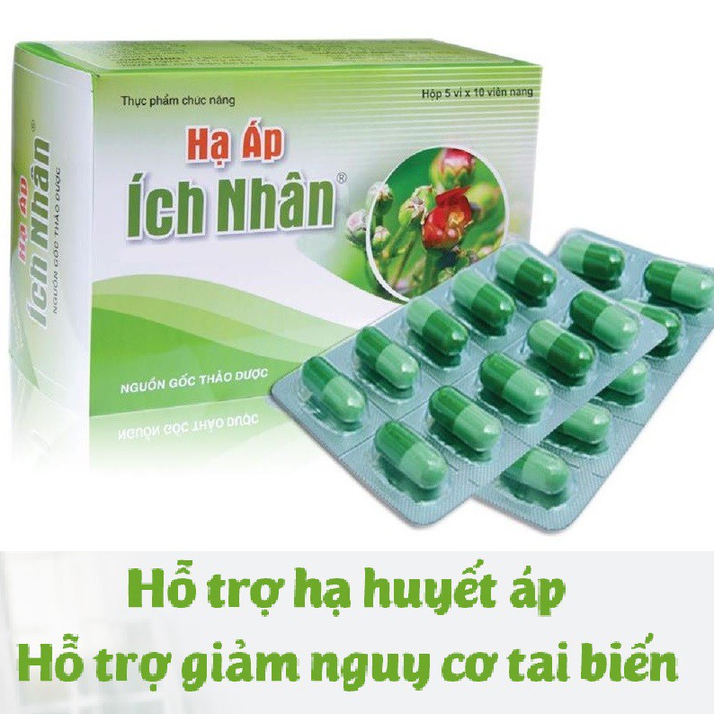 [Chính hãng] Hạ Áp Ích Nhân- Hỗ trợ giảm huyết áp, ngừa tai biến từ địa long, Nattokinase và thảo dược hộp 40 viên