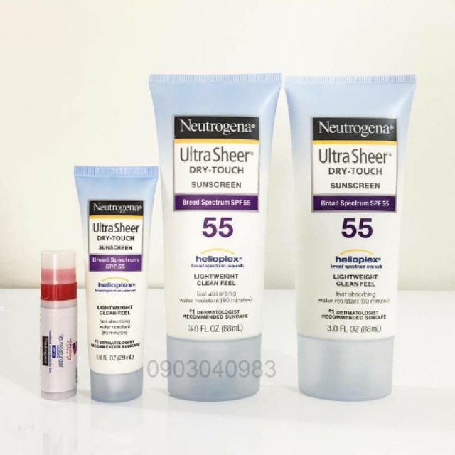 (Có bill) kem chống nắng Neutrogena spf 55 ultra sheer Dry touch