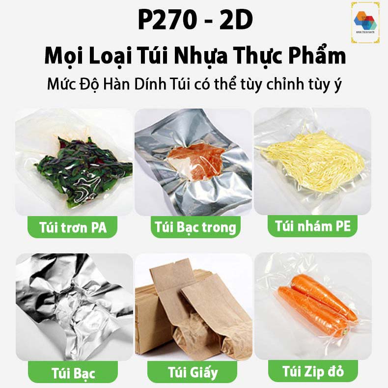 Máy Hút Chân Không Công Nghiệp Để Bàn Shineye Htg P270-2d, Hoàn Toàn Tự Động, Hút Mạnh Mẽ Độ Chân Không Đạt -1mpa