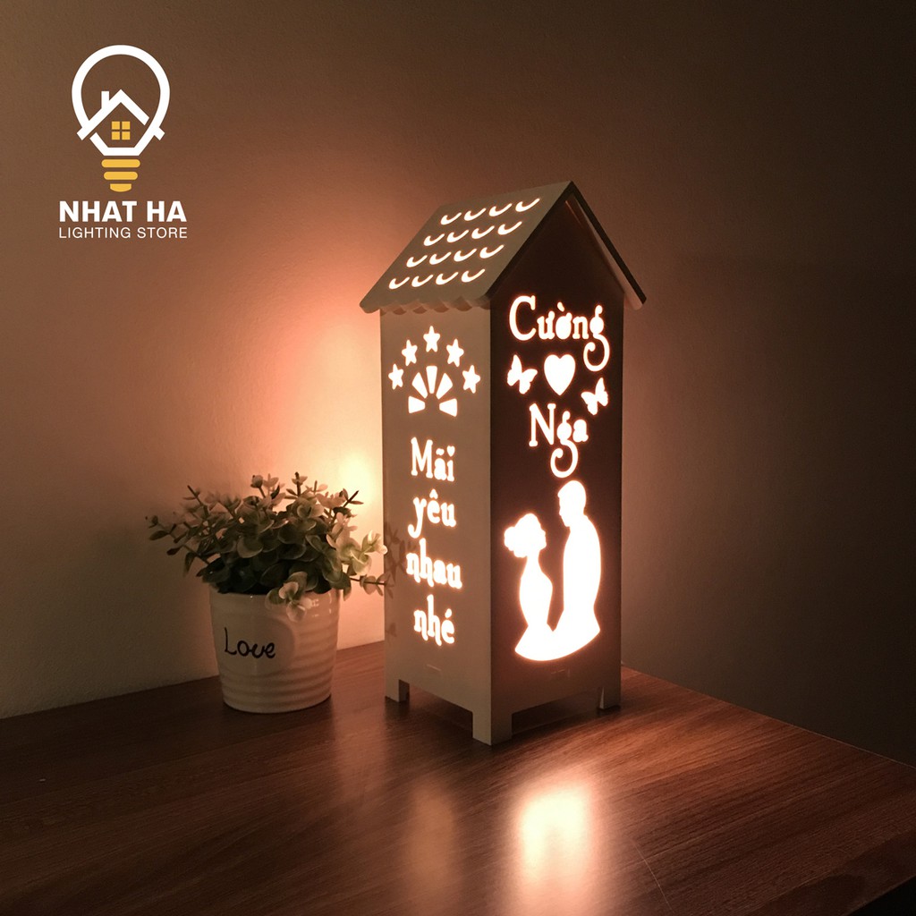 [Handmade] Quà Cưới Tặng Cô Dâu Chú Rể Ý Nghĩa, Đèn Ngủ Để Bàn Trang Trí Phòng Cưới, Phòng Tân Hôn Đẹp