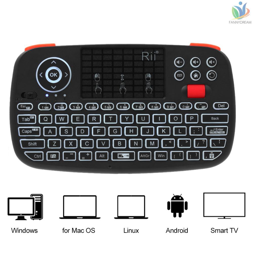 Bàn Phím Bluetooth Mini Rii I4 & 2.4ghz Cho Windows / Android