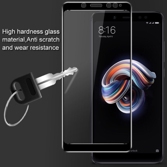 Kính cường lực full Xiaomi Note 5/ Note 5 pro cao cấp full đen, full trắng