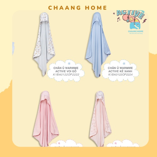 Chăn ủ cotton cho bé sơ sinh Chaang active