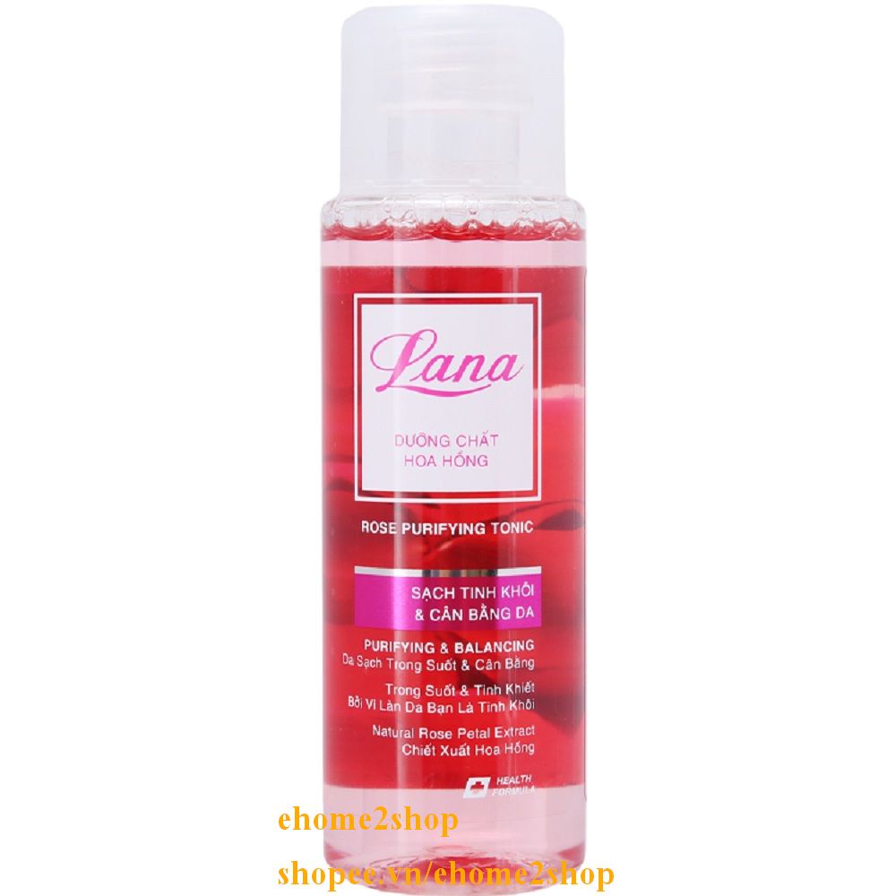 Nước Hoa Hồng 150ml Lana Giúp Cân Bằng Độ Ẩm, Làm Trắng Và Săn Chắc Da, Chính Hãng
