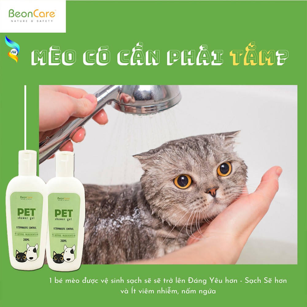 [Pet Yêu] Sữa Tắm Chó Mèo, Sữa Tắm Cho Thú Cưng BeonCare. Giúp Pet Lông Mềm Mượt Sạch Sẽ - Thơm Tho Cả Ngày