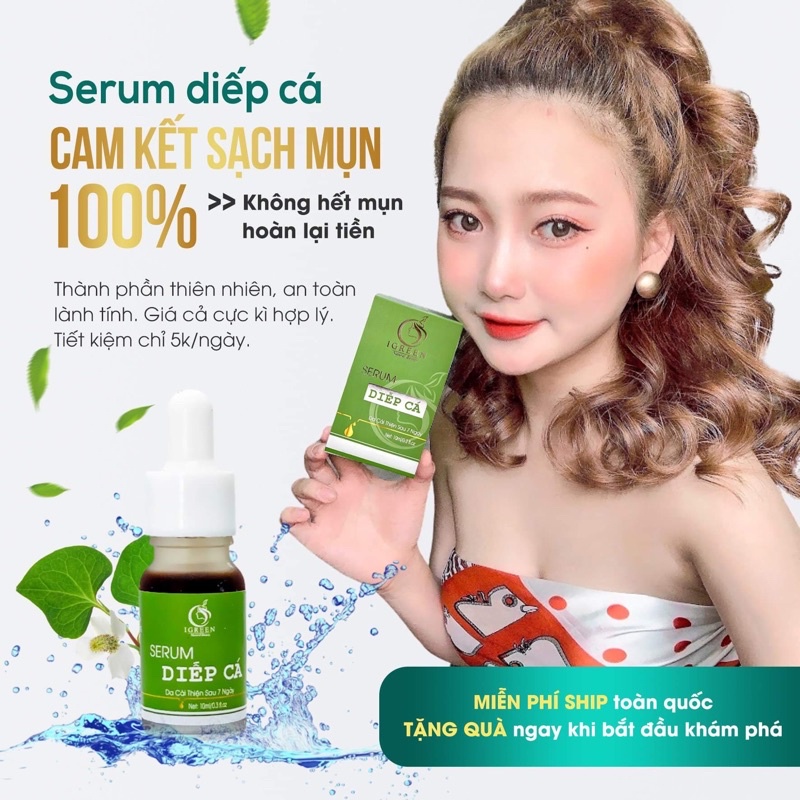 - Serum Diếp Cá Giảm Mụn, Thâm, Rỗ - Serum Diếp Cá IGREEN
