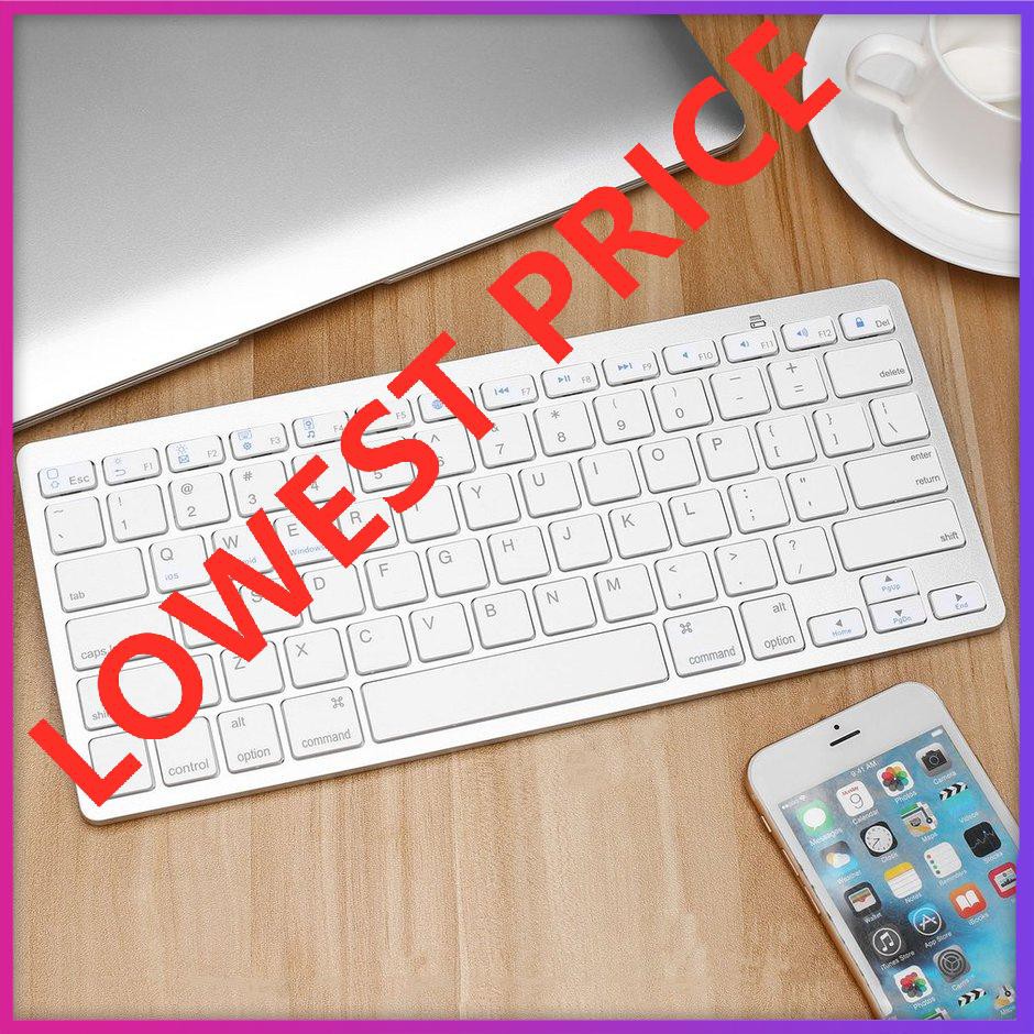 【giao hàng hôm nay>>>Silver Ultra-slim Wireless Keyboard Suitable For Air For Ipad Mini For Mac