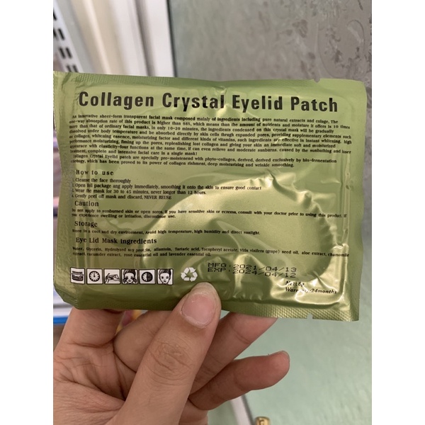 Mặt nạ đắp mắt Collagen Crystal Eye Mask