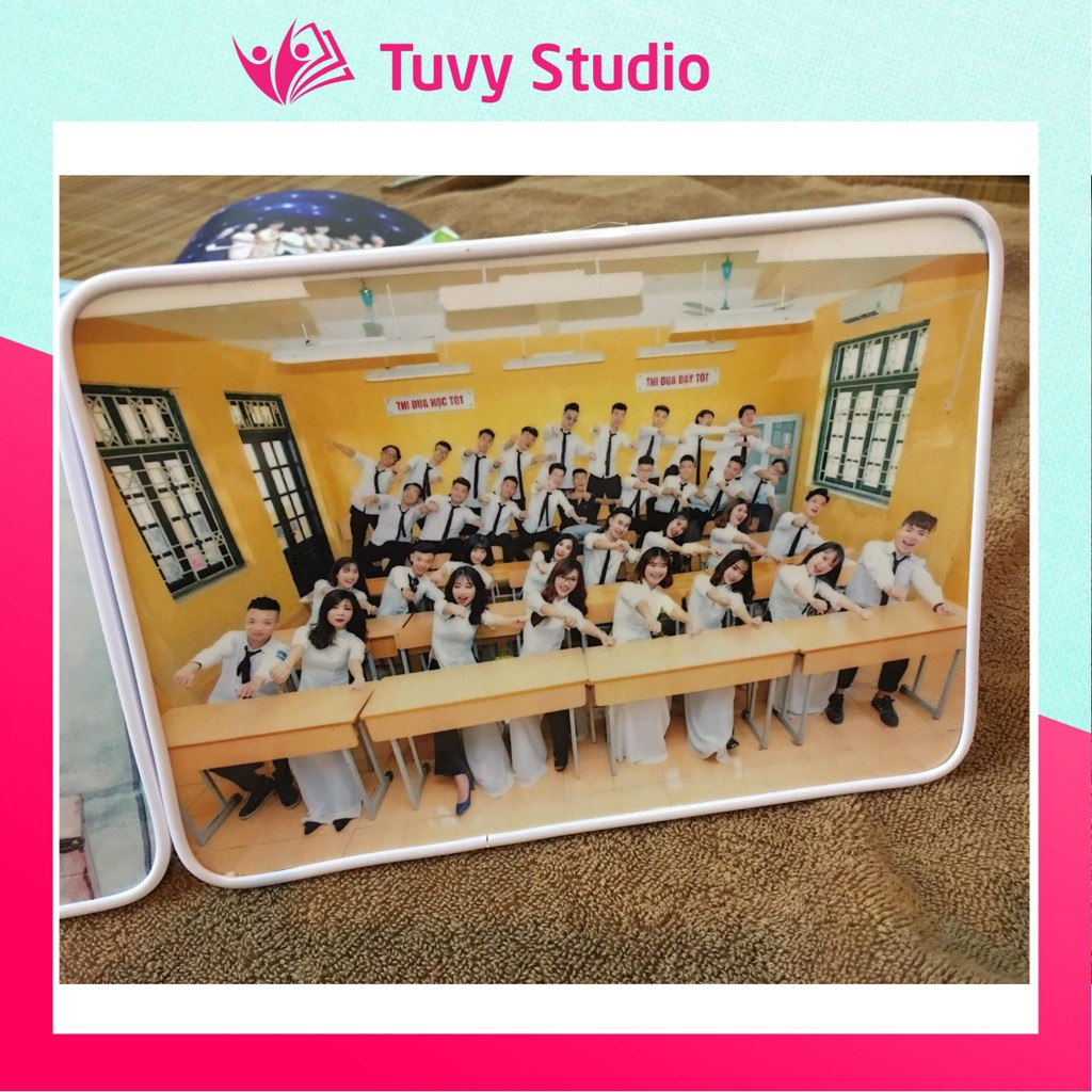 In ảnh theo yêu cầu cỡ 20x30 tại Tú Vy Studio- khung ảnh ép gỗ, ảnh mika bọc cạnh, ảnh tráng gương để bàn, treo tường