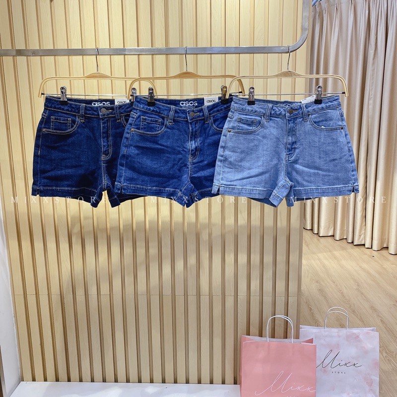 Quần short jean nữ đẹp lưng cao cạp cao xẻ lai co giãn sỉêu êm phong cách thời trang trẻ trung MIXX STORE