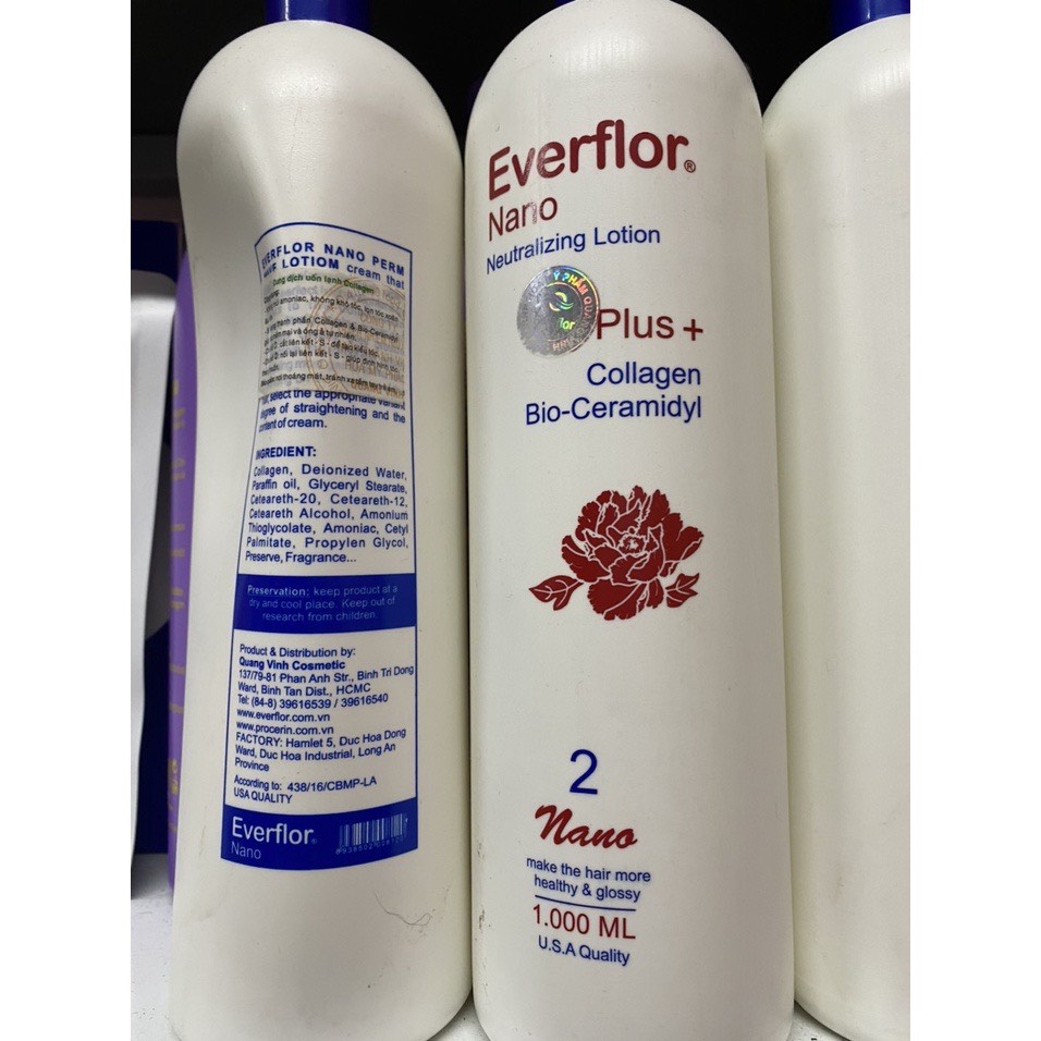 Uốn lạnh Everflor Nano 1000ml x2  (Số 1+2)