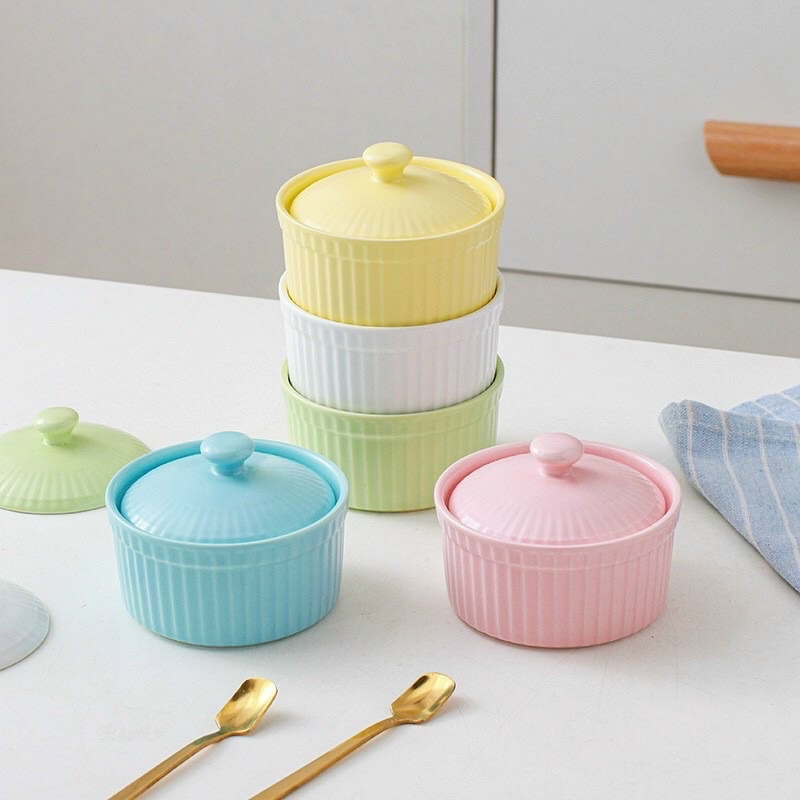 Chén sứ Ramenkin có nắp