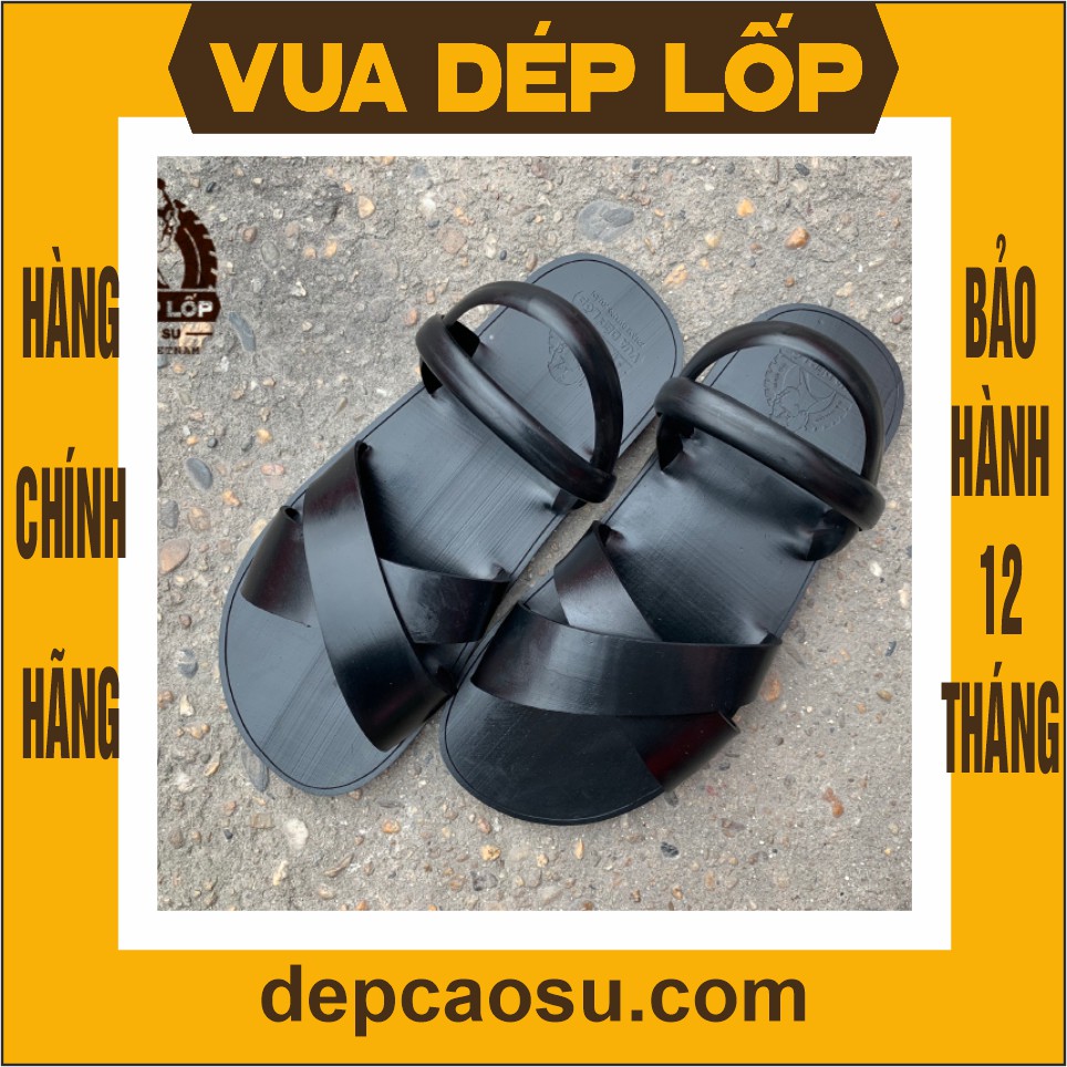 Dép cao su Nam nữ 4 quai - điện biên phủ làm thủ công bởi vua dép lốp Phạm Quang Xuân, hàng có bảo hành, ảnh thật, sẵn