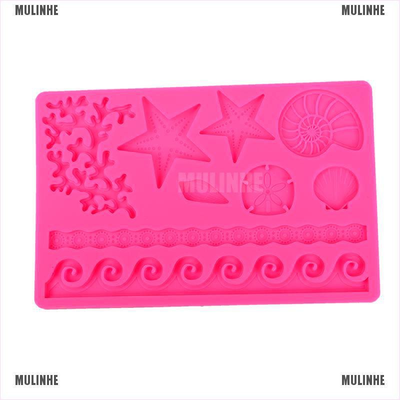 Khuôn Silicone Tạo Hình Làm Bánh Hình Sóng Biển DIY