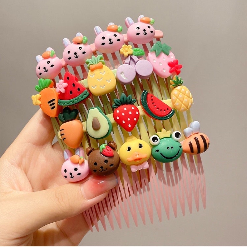 Lược Xược Cài Tóc Mái Cho Bé Gái Siêu Dễ Thương Nhiều Màu Sắc Phong Cách Hàn Quốc Ngọt Ngào