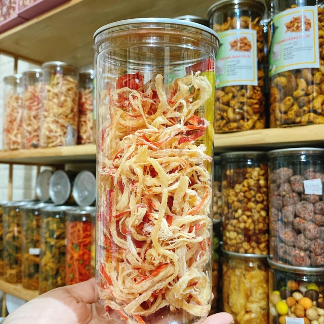 mực hấp nước dừa lon 300gr