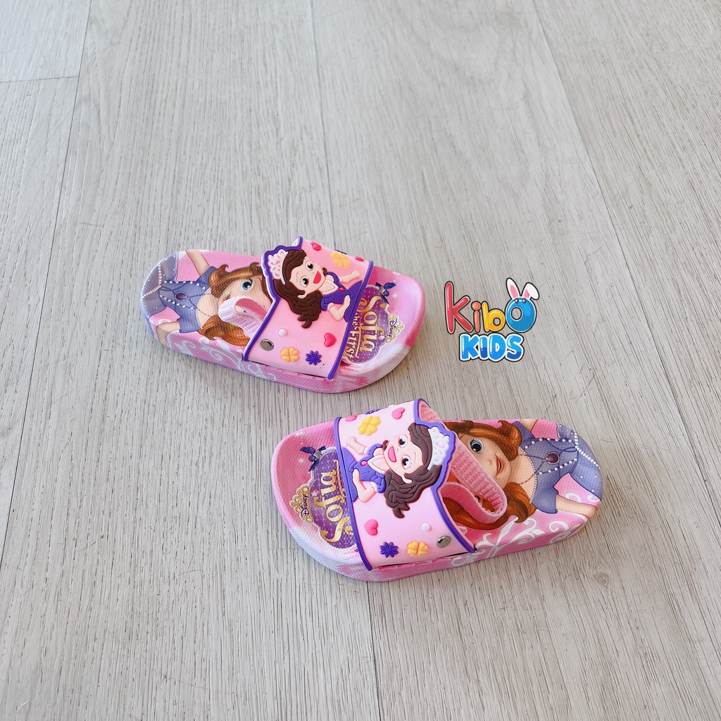 ￼Dép lê có quai siêu nhẹ, siêu êm chống trơn trượt cho bé 1-3 tuổi DE09