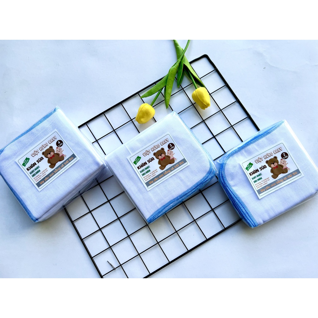 Set 10 khăn xô sữa Việt Hưng 2, 3, 4 lớp siêu mềm