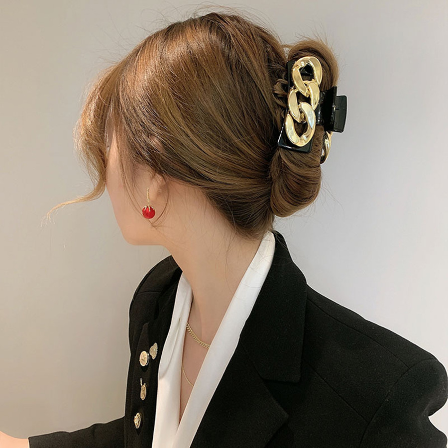 Kẹp Tóc Kim Loại Mạ Vàng Phong Cách Hàn Quốc Cho Nữ