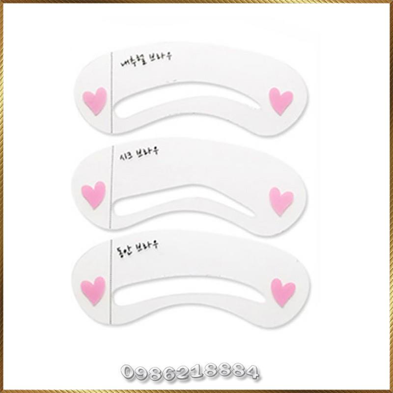 Bộ 3 khuôn kẻ lông mày chuyên dụng cao cấp Faco