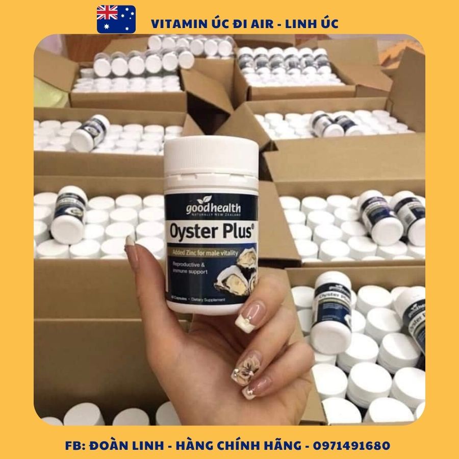 Tinh chất hàu New Zealand Good Health Oyster Plus tăng cường sinh lý nam giới hộp 60v