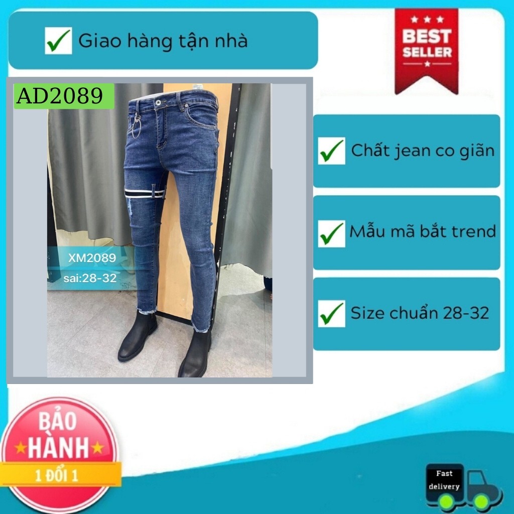 Quần Jean Nam (FREESHIP đơn hàng 250k) Chất Bò Hàng VNXK Phong Cách Hàn Quốc MS2089 (44-72KG) | BigBuy360 - bigbuy360.vn