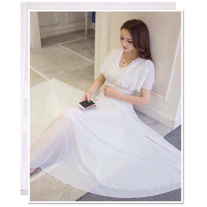Đầm Maxi Hoa Cao Cấp - Váy Đầm Lụa Kiểu Maxi Tay Ngắn Tiểu Thư Điệu Đà Hàng Nhập Quảng Châu | BigBuy360 - bigbuy360.vn