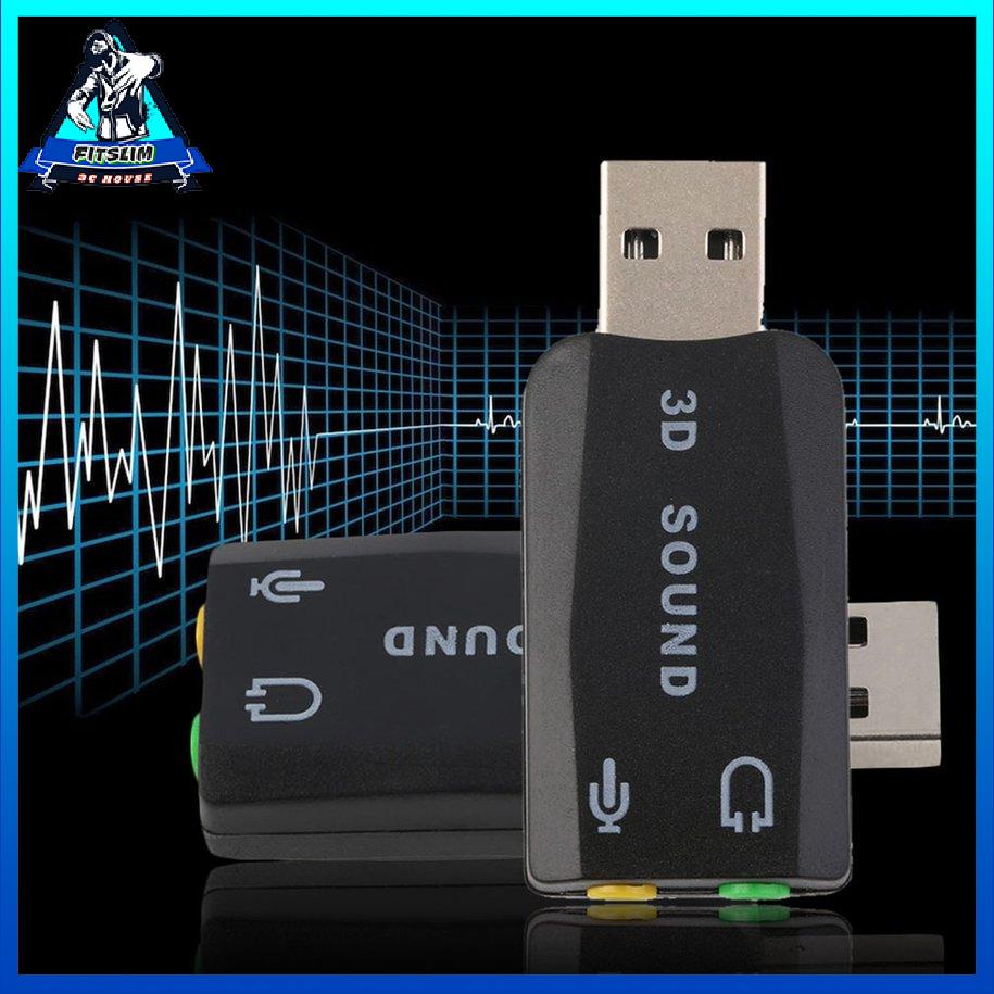 USB 2.0 sang 3D Mic Loa Tai nghe Âm thanh Bộ chuyển đổi Card âm thanh 5.1 cho Máy tính xách tay PC [8/7]
