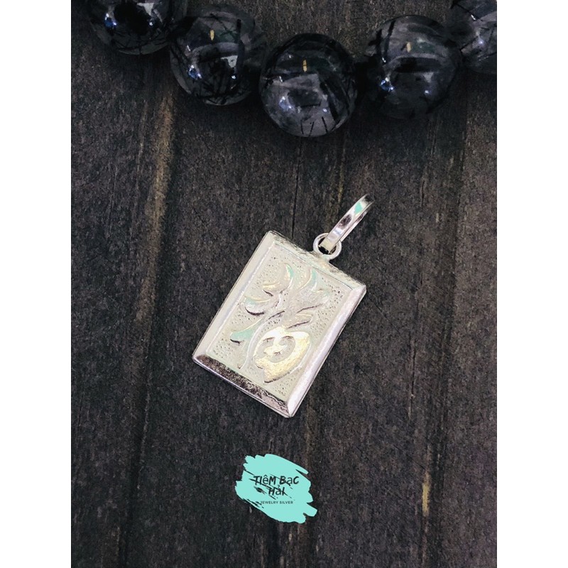 MẶT DÂY CHUYỀN BẠC CHỮ PHÚC TIẾNG HÁN CHO BÉ