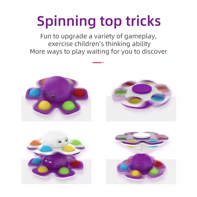 Con Quay Spinner HìNh MặT BạCh TuộC Dễ Thương Cho Bé