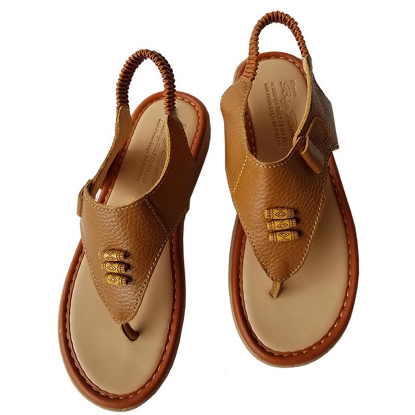 Giày Sandal Nữ Xỏ Ngón BIGBEN Da Bò Thật SDĐ63