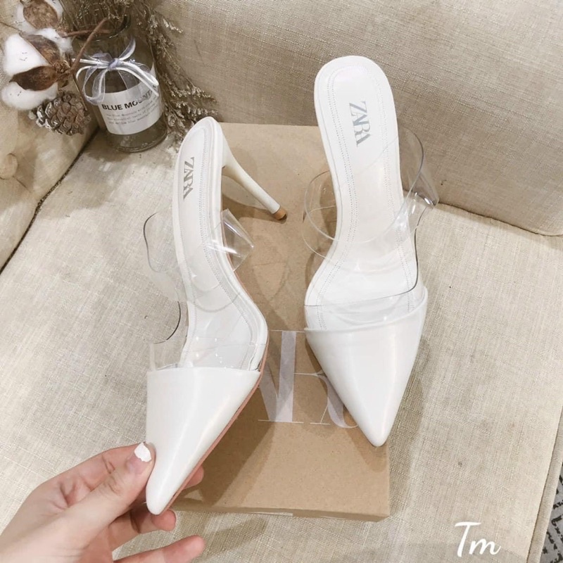 Guốc sục zara quai trong gót nhọn 7p fullbox
