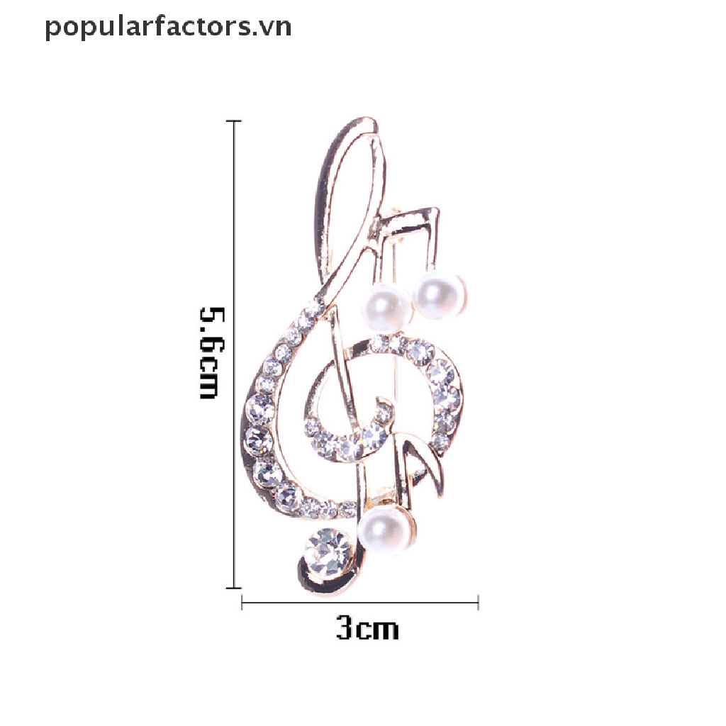 Ghim Cài Áo Hình Nốt Nhạc Đính Đá Thời Trang