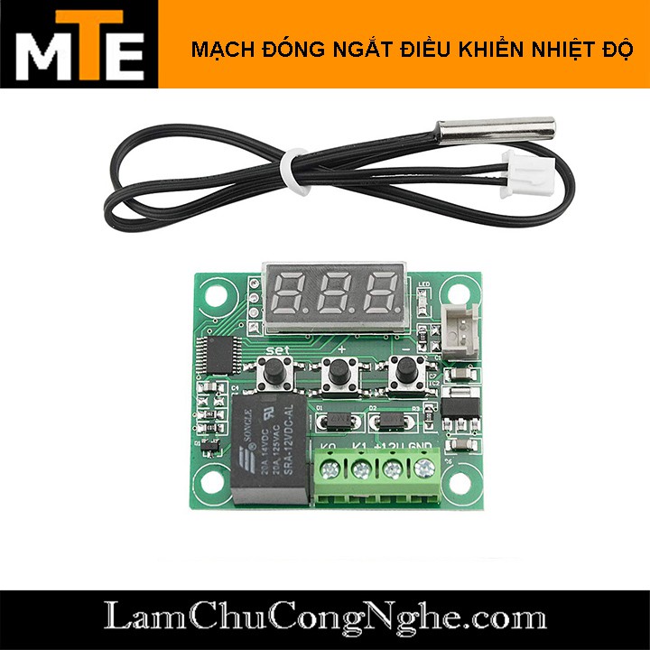 Mạch điều khiển nhiệt độ với độ chính xác cao W1209 12v dùng cho lò ấp trứng, bể cá ...