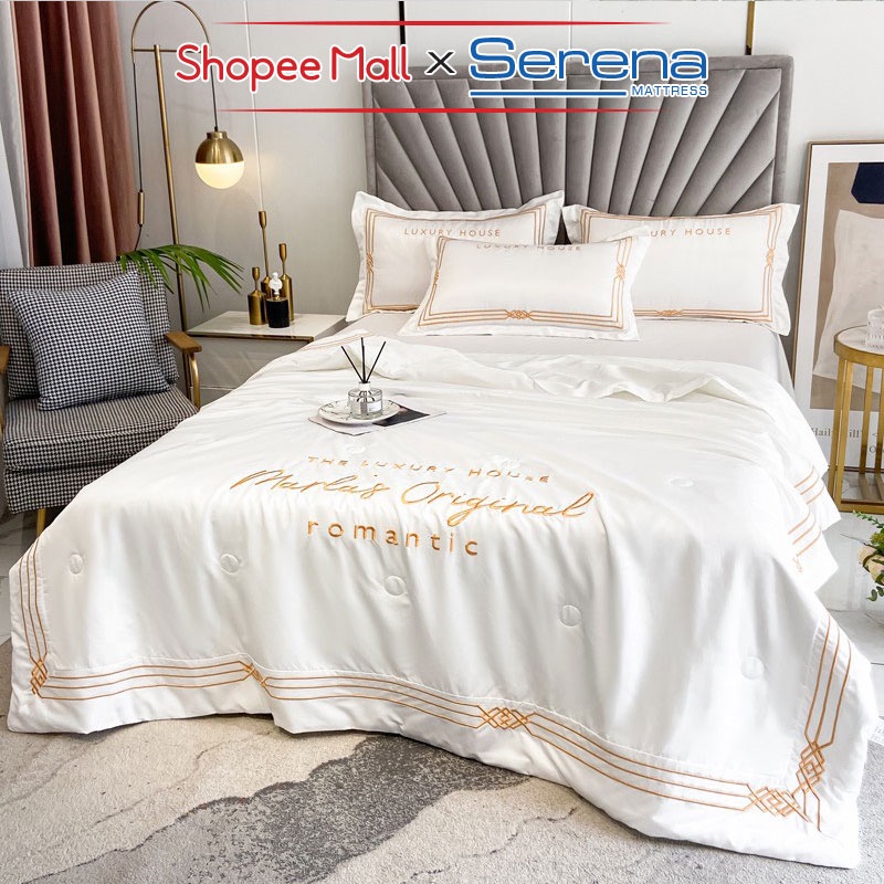 Bộ Chăn Ga Gối Đệm 5 Món SERENA MATTRESS Chính Hãng Chuẩn Khách Sạn 5 Sao Cao Cấp