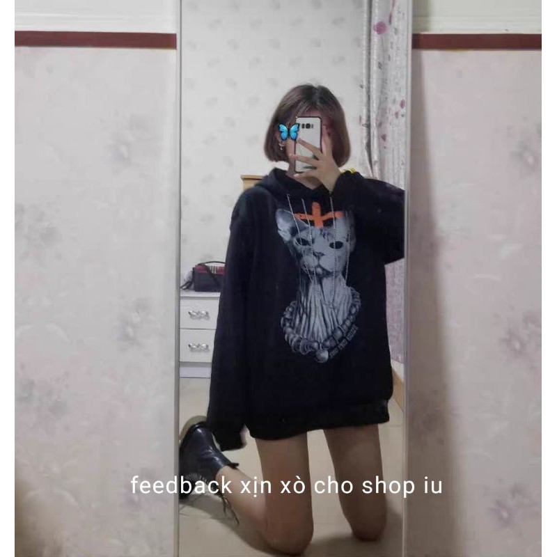 (SẴN) ÁO NỈ LÓT BÔNG SWAG CAT ULZZANG UNISEX ❤ FREESHIP 💚 ÁO HOODIE ULZZANG ❤