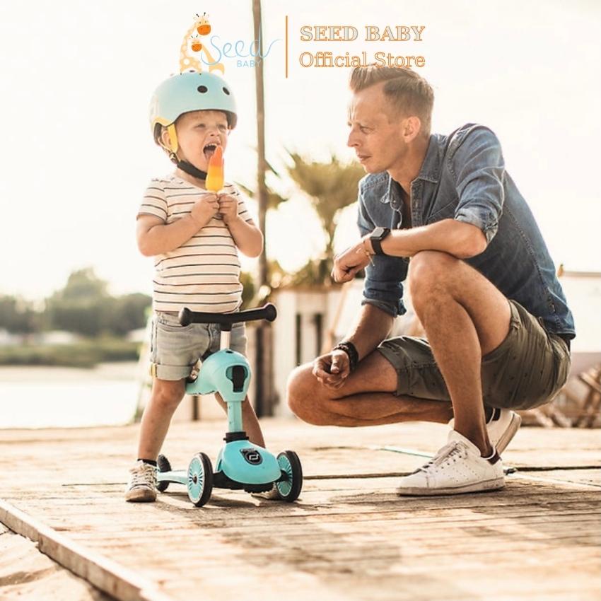 Combo xe trượt chòi chân kèm mũ bảo hiểm Scoot and Ride Highwaykick 1 dành cho bé 1-5 tuổi - Seed Baby