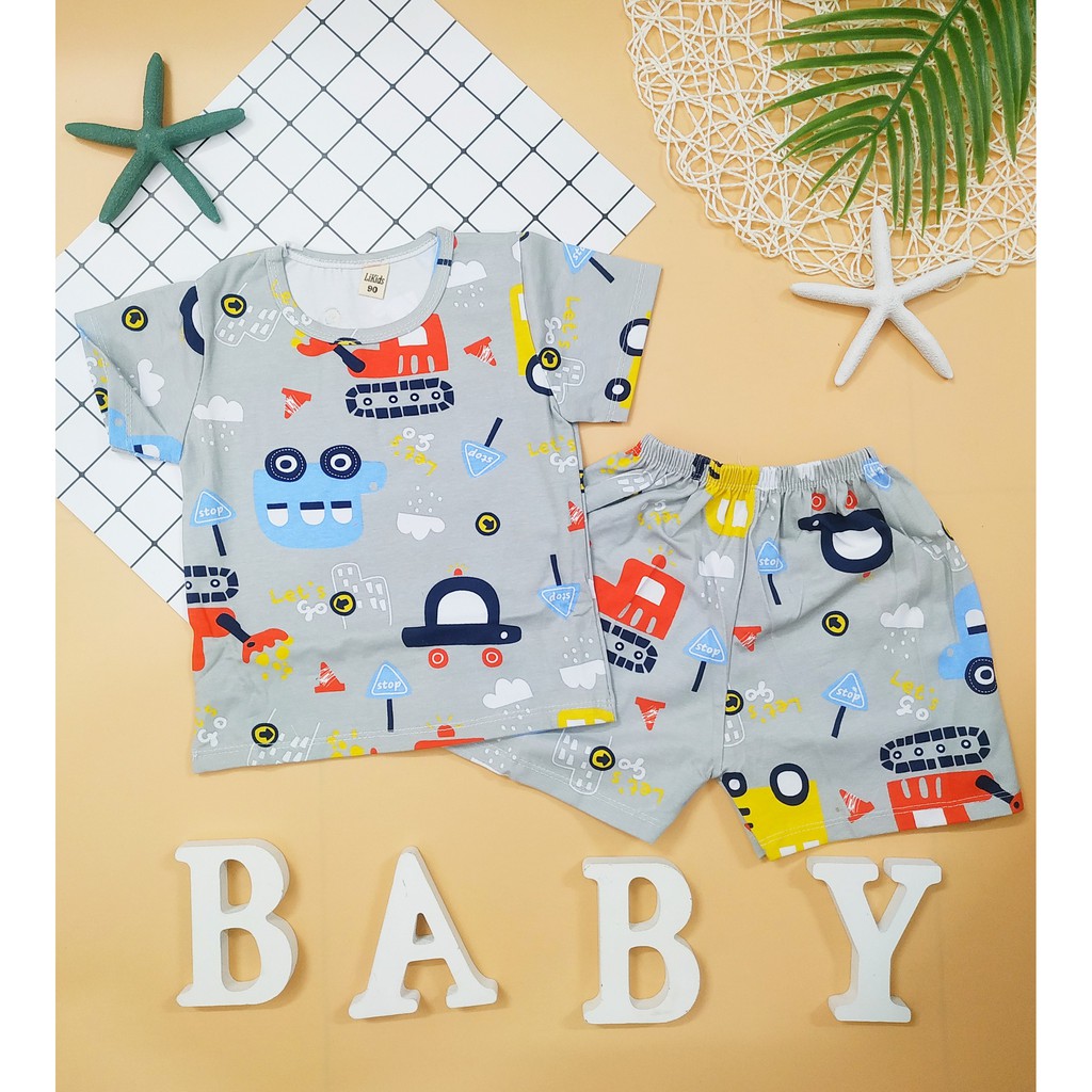 Bộ Thun Lạnh Cotton Co Giãn 4 Chiều. Bộ Đồ Bé Trai, Thời Trang Trẻ Em