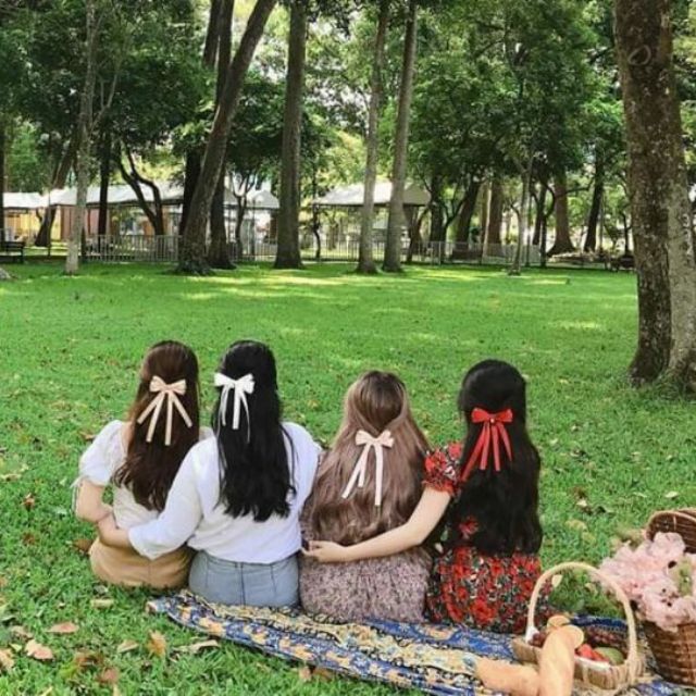 kẹp nơ bảng nhỏ đuôi dài