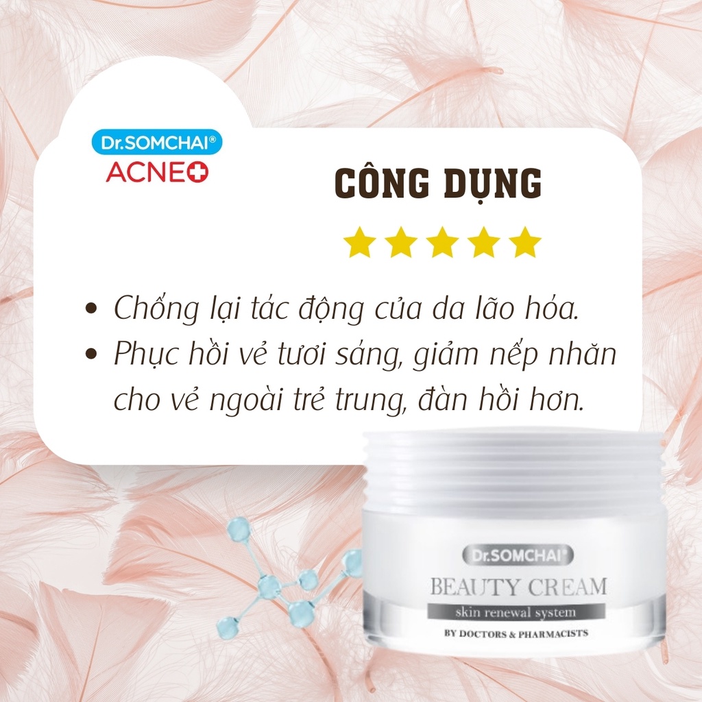 Kem dưỡng trắng da DR.SOMCHAI BEAUTY giúp phục hồi và trẻ hóa làn da.