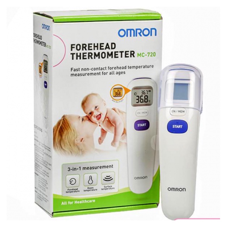 Nhiệt kế điện tử đo trán Omron MC720-Có 3 tính năng có thể linh hoạt đổi để đo nhiệt độ cơ thể, nhiệ