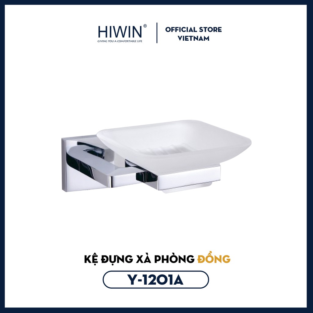 Kệ đựng xà phòng chất liệu đồng mặt gương cao cấp Hiwin Y-1201A