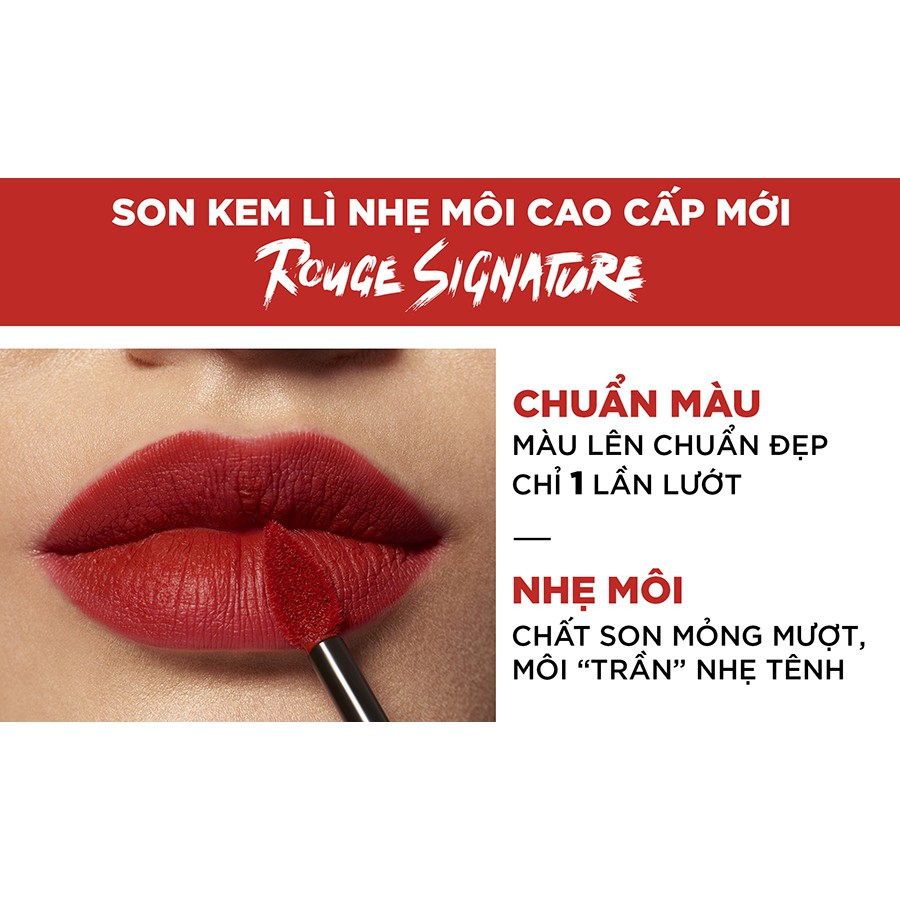 Son kem lì nhẹ môi cao cấp Rouge Signature Loreal Paris 7ml [Coco Shop]