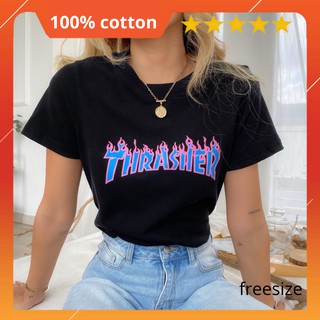 Áo Thun Nữ Cotton Tay Ngắn Freesize THRASHER