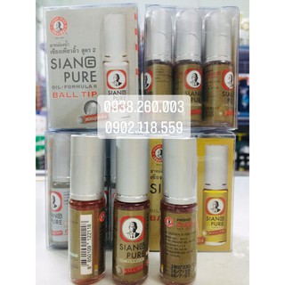 Dầu gió lăn Siang Pure Oil Ball Tip Thái Lan 3cc