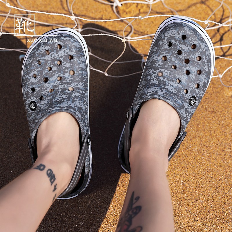 Giày Crocs Size Lớn Họa Tiết Rằn Ri Cá Tính / Size 39-45