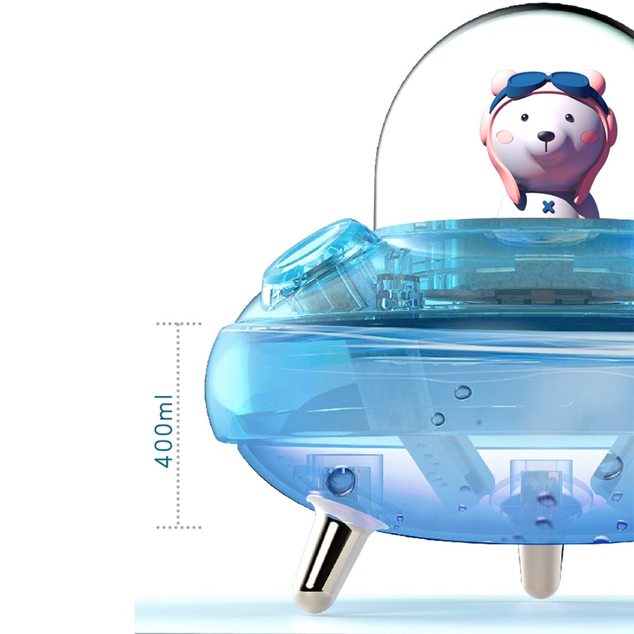 Máy phun sương UFO Vdecor tạo ẩm cho da và làm thơm phòng tích pin 2000mAh có thể sạc lại