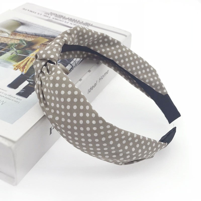 Băng đô bằng vải bản rộng họa tiết gợn sóng đơn giản phong cách Hàn Quốc cho trẻ em