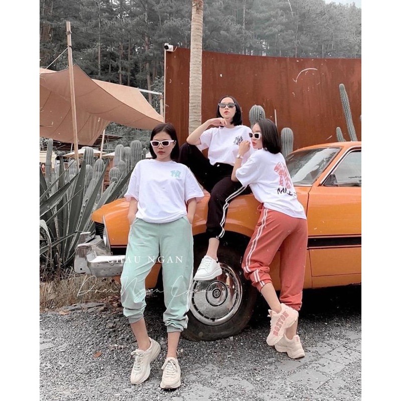 Set Thể Thao Áo Thun + Quần Bom Sọc